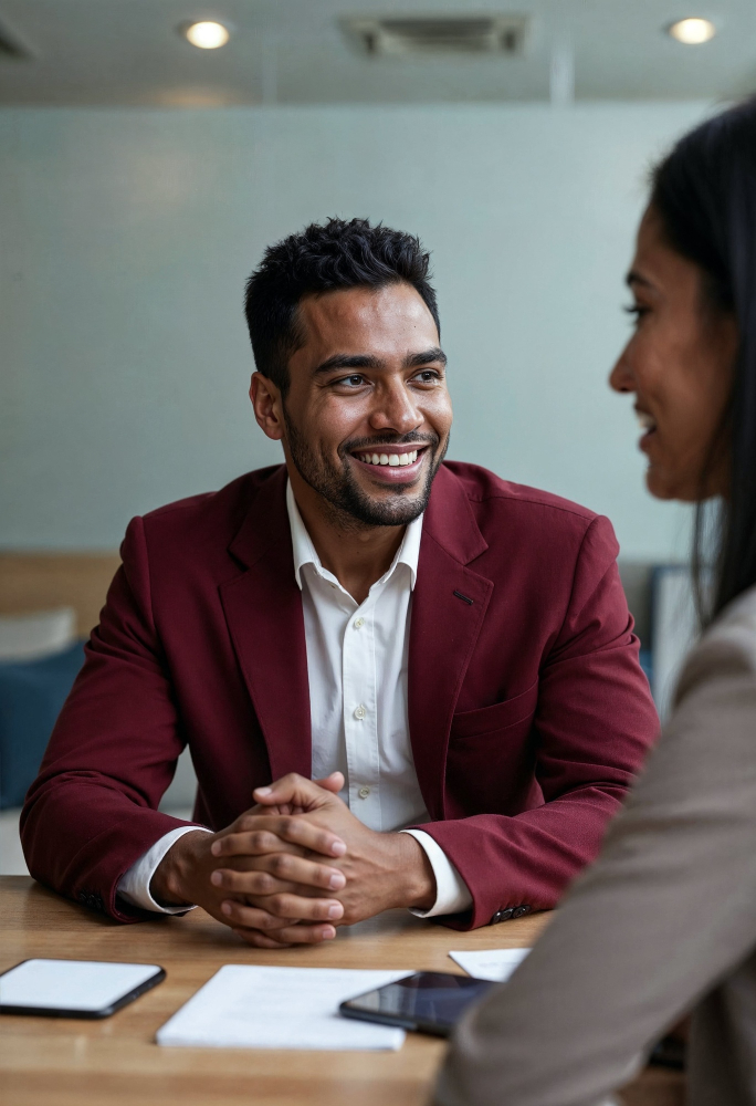 A founder in a strategic working session